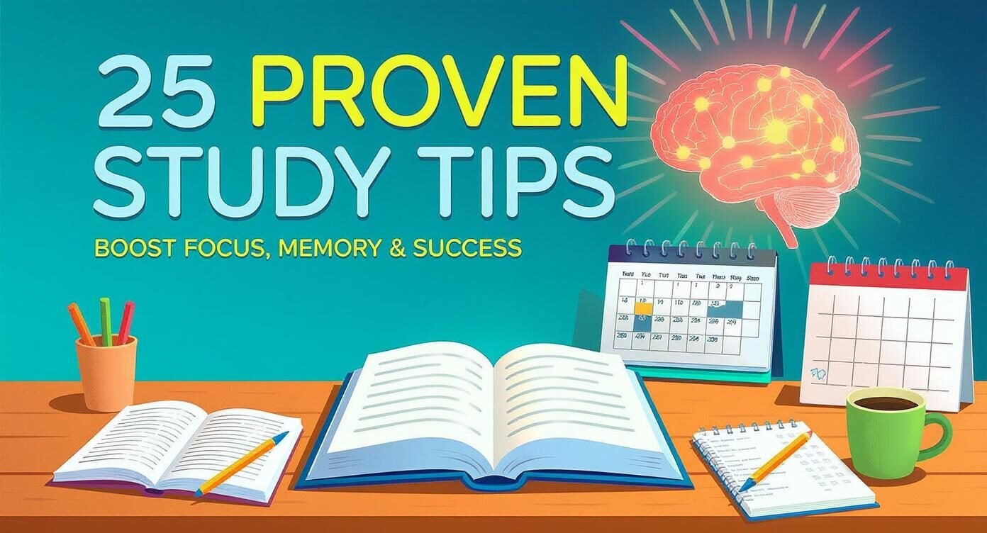 25 Proven Study Tips for Students to Boost Focus, Memory and Academic Success