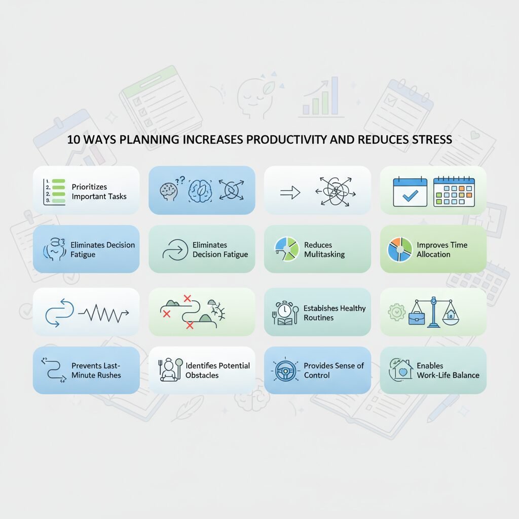 10 Ways Planning Increases Productivity and Reduces Stress